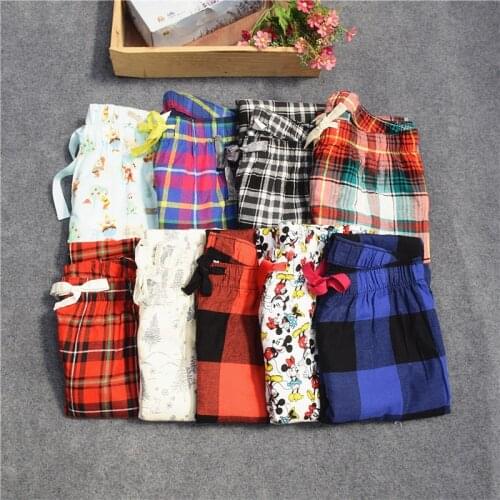 Womens Tracksuit pants Long pants Cotton plaid Underwear trousers Ladies' lounge Sleep Bottoms