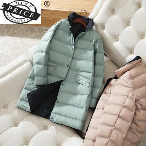 White Duck Winter Down Coat Female Parkas Woman Jacket 2021 Korean Puffer Womens Down Jacket Womens Clothing 20a001 LW