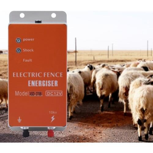 10KM Electric Fence Solar Energizer Charger Controller High Voltage Horse Cattle Poultry Farm Animal Fence Alarm Livestock Tools