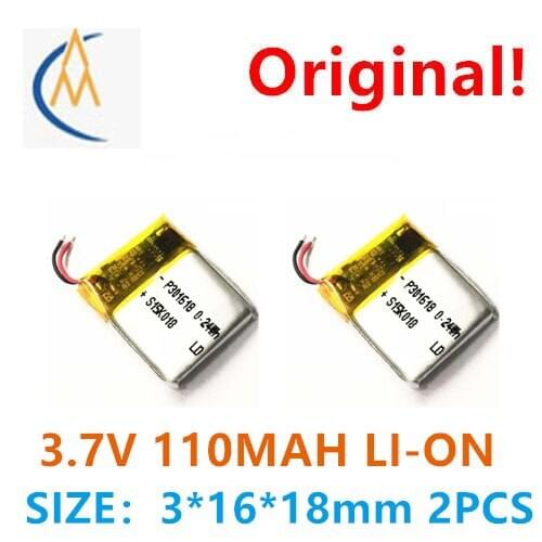 2PCS 301618 301616 301518 3.7V 60mah 301620 401618 401620 lithium battery MP3 Bluetooth headset toy car