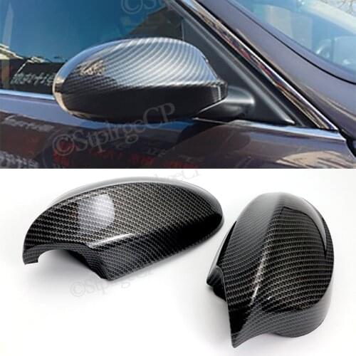 2Pcs Rearview Mirror Covers Side Mirror Cap Carbon Fiber Pattern ABS Shell For BMW E90 E91 320i 330i 335i 2005 2006 2007 2008
