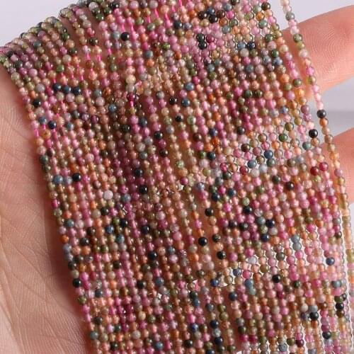 2020 New Wholesale Natural Stone Beads Tourmaline Stone for Jewelry Making Beadwork DIY Bracelet Accessories 2mm 3mm