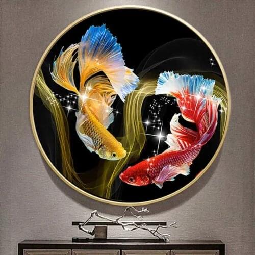 5D Diamond Painting ,full drill DIY fish diamand paintings for home decoration,room/wedding decor,Christmas gifts,new arrival