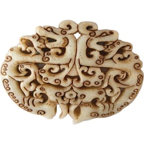 Antique jade Choker pendant pendant sign Drake hollow Warring States ancient jade collection