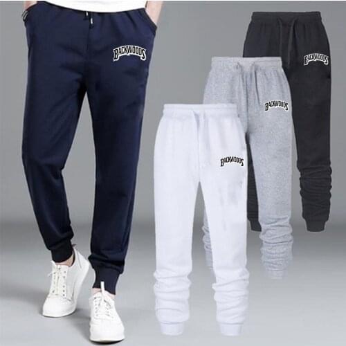Adult Trousers Fashion Men Printed Casual Joggers Sweatpants Autumn And Winter Loose Warm Long Pants With Pocket