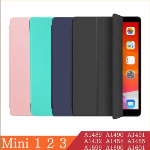 Funda iPad Mini 1 2 3 Case A1489 A1490 A1491 A1432 A1454 A1455 A1599 A1600 A160 Ultra Thin PU Leather Cover for iPad Mini 3 case