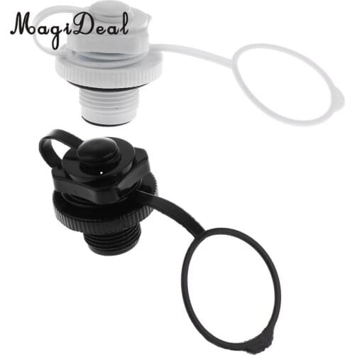 MagiDeal Hot Sale Plastic Screw Air Valve Caps Tool for Inflatable Boat Kayak Pool Raft Canoe Dinghy Drifting Acce Black/White