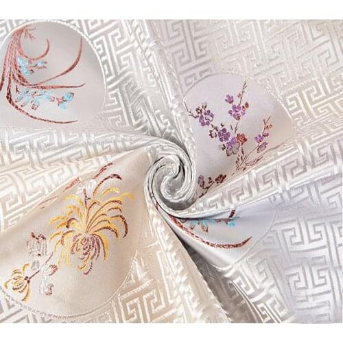 115x100cm Imported Japanese Plum style Metallic Jacquard Brocade Fabric,3D jacquard yarn dyed fabric for Women Coat Dress Skirt