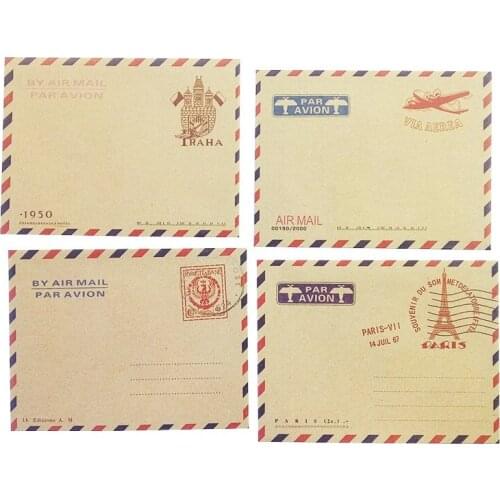 100pieces Architecture envelope Kraft paper Mini retro Write letter student friend invitation free shipping wholesale 96*73MM