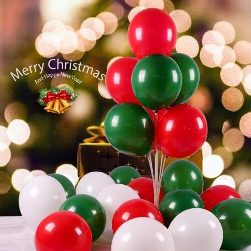 Red Green Olive Latex Balloons Print Dots Snowflake Jungle Animal Birthday Party Christmas Decoration New Year Air Ball Globos