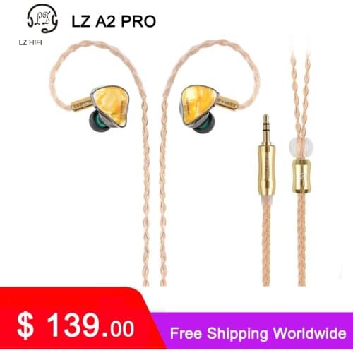 LZ A2 PRO HIFI Headset 1Dynamic+2 Knowles BA Hybrid 3 Driver Resin IEM Music Earphone with Detach 0.78mm 2Pin Cable LZ A7 A4 Pro