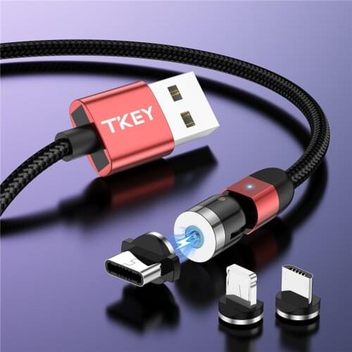 540 Magnetic Micro USB Type C Cable For iphone 12 Xiaomi mi 11 Fast Charging Magnet Charger USB C Cable Phone Charge Cord Wire