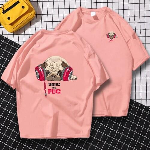 Goyg The Pug Double-Sided Print -Shirt Mens Anime Loose New Tops Hip Hop Oversized Pullover Summer Casual Quality T Shirt Men