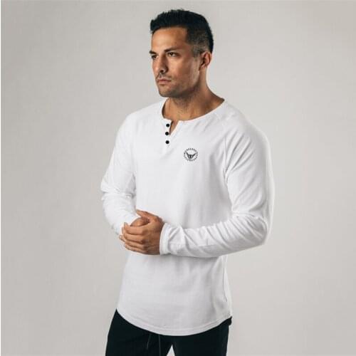 New Gym Clothing Fitness Mens Fashion Long Sleeve Bodybuilding Breathable Sports Autumn and Winter Trend Slim Sports T Shirt