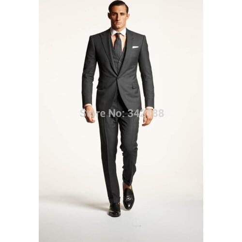 New Tuxedos Mens Wedding Dress Prom Clothing Blue Stripe mens dress Shawl collar purfle process wool-polyester suit