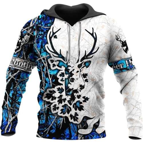 New deer hunting camouflage 3D full body printing mens sweater Unisex Hoodie luxury sweater zipper sweater jacket casual shirt