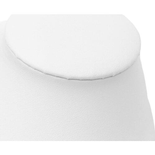 Faux Leather Mannequin Necklace Chain Jewelry Bust Neck Display Stand Holder New