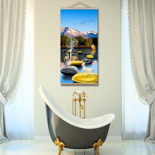 Landscape Fawn Canvas Painting Mural Posters and Prints Living Room Murals and Frame Decorative Paintings