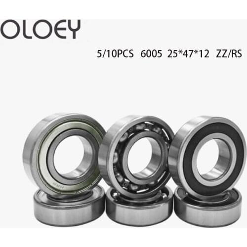 5/10pcs Bearing 6005 6005RS 6005RZ ZZ 6005-2RS 25x47x12 MOCHU Shielded Deep Groove Ball Bearings ZZ RS Single Row High Quality