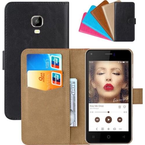 Luxury Wallet Case For DEXP Ixion M445 Onyx 2 PU Leather Retro Flip Cover Magnetic Fashion Cases Strap