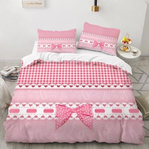 Luxury 3D Bedding set Europe Queen King Double Duvet cover set Bed linen Comfortable Blanket/Quilt cover Bed Set Bow heart
