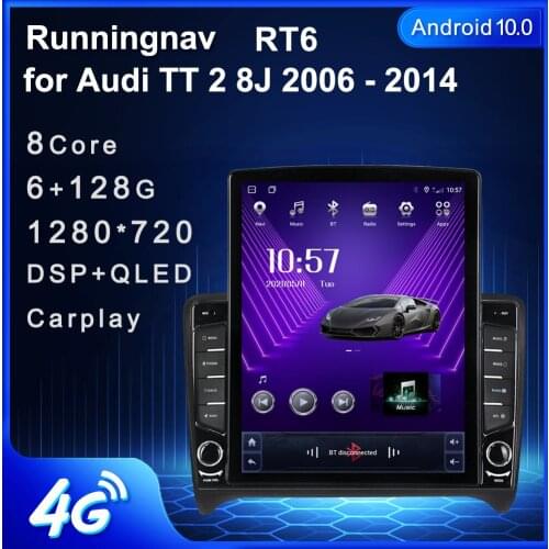 Runningnav For Audi TT 2 8J 2006 - 2014 Tesla Type Android Car Radio Multimedia Video Player Navigation GPS
