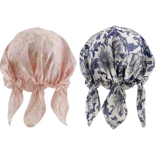 Natural Silk Beanie Sleep Night Cap Head Cover Bonnet Hat Hair Protection