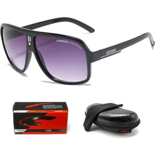 Vintage Classic Retro Sunglasses Men Women With Original Pu Case Box Trending Brand Design Outdoor Sports Oversized Sun Glasses