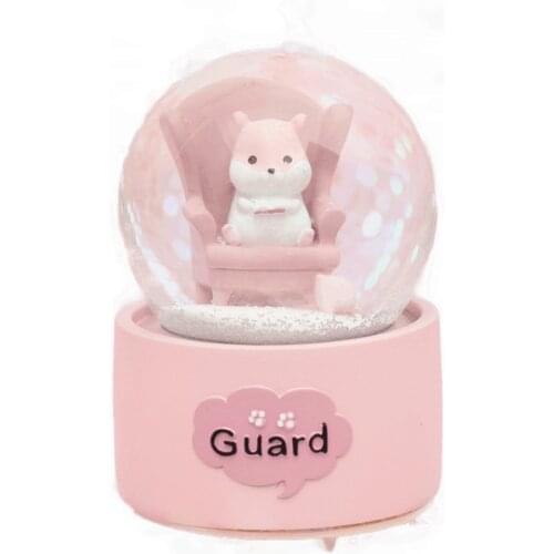 High quality lovely girls Christmas birthday gift music box home desktop decoration accessories crystal ball light with led