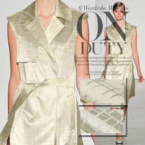 Spring and autumn jacquard linen blends coat dress fashion fabrics linen fabric wholesale high quality linen cloth