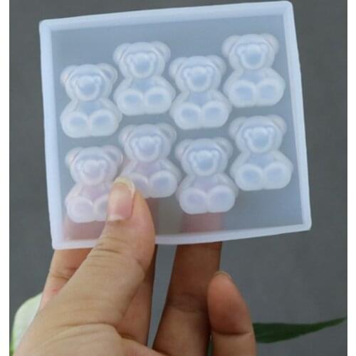 1PC Silicone Little Bears Mold DIY Jewelry Making Pendant Aromatherapy Plaster Mould