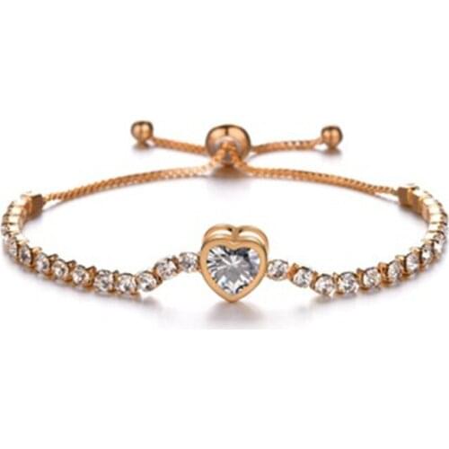 1 Row Shiny Bling Iced Out Women Zircon Bracelet Tennis Bracelets For Women Men Jewelry CZ Chain Dropshipping