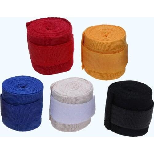 1pc 2.5M Cotton kick boxing bandage wrist straps Sport Strap Boxing Bandage Muay MMA Taekwondo Hand Gloves Wraps Hand Protection