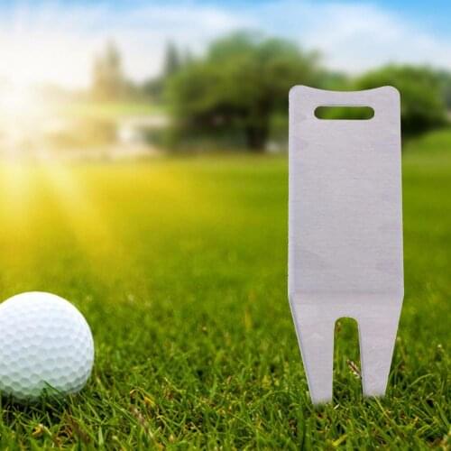 1pc Portable Golf Divot Repair Tool Fork Prongs For Putting Green Pitch Lawn Maintenance/Groove Clean/Mark Ball Training Aids