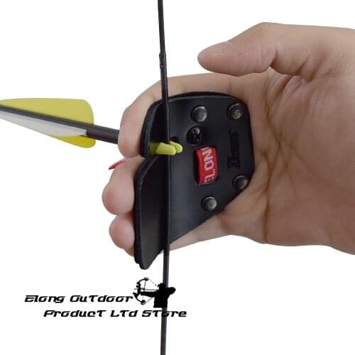 1Pc Right Hand Leather Finger Tab Gear Archery Bow Protective Recurve Bow Shooting Outdoor Sport