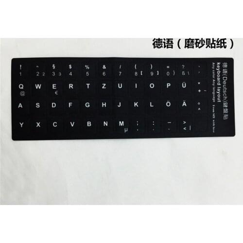 1000pcs/lot German Keyboard Sticker For laptop desktop germany keyboards Stickers 11.6 12 13.3 14 15.4 17.3 inch keyboard