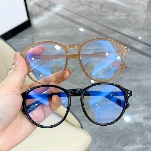 2021 Trends Women Blue Light Glasses Retro Style Jelly Round Eyeglass Frames Computer Glasses For Men Decorative Safety Glasses