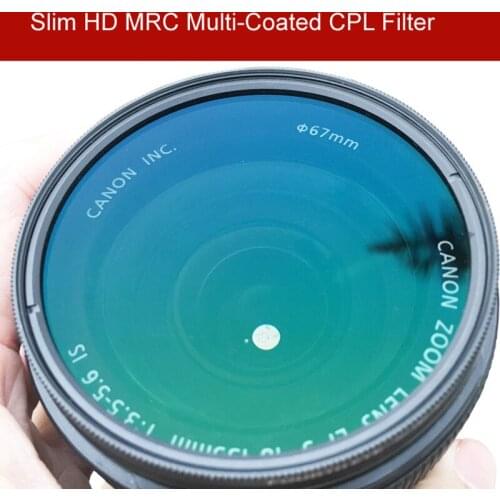 37/40.5/43/46/49/52/55/58/62/67/72/77/82/86mm Slim HD MRC Multi-Coated CPL Circular Polarizer Filter for Canon Nikon Sony Camera