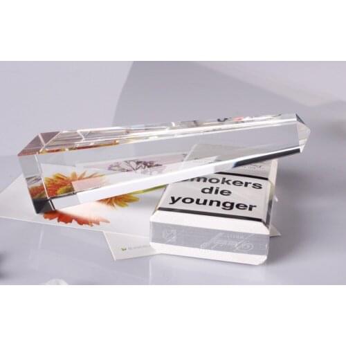 5.9" Hight Clear Rare Crystal Glass Tower Model Figurines Glass Paperweights natural stones and minerals Crystals For Home Decor