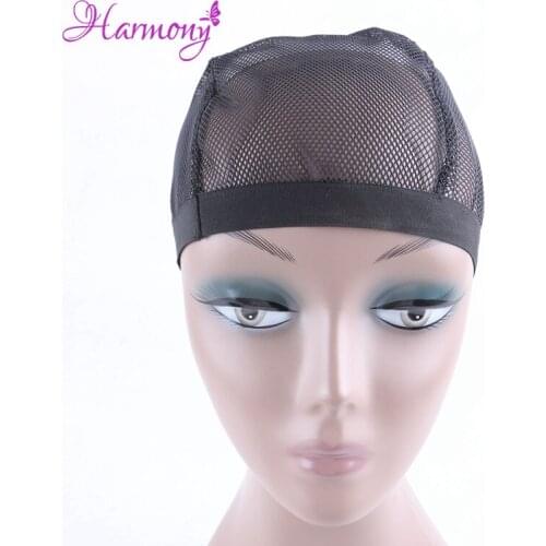 5pcs Dome Style Mesh Wig Cap For Making Wigs Black Color Stretchable Elastic Hairnets Wig Cap for Making Wigs Snood Mesh Weaving