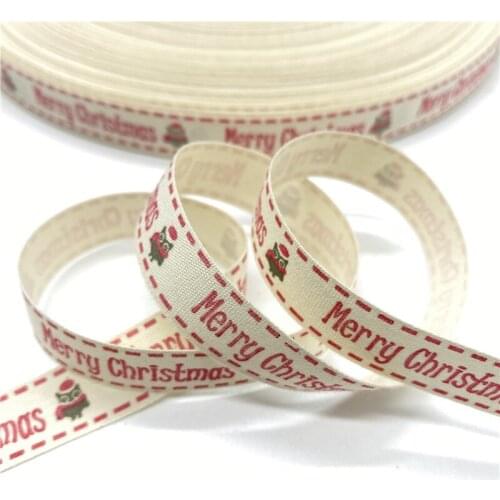 5Yards 15mm Cotton Ribbon Black and white pattern Printed Cotton Ribbons For Wedding Christmas Decoration DIY Sewing Fabric #21