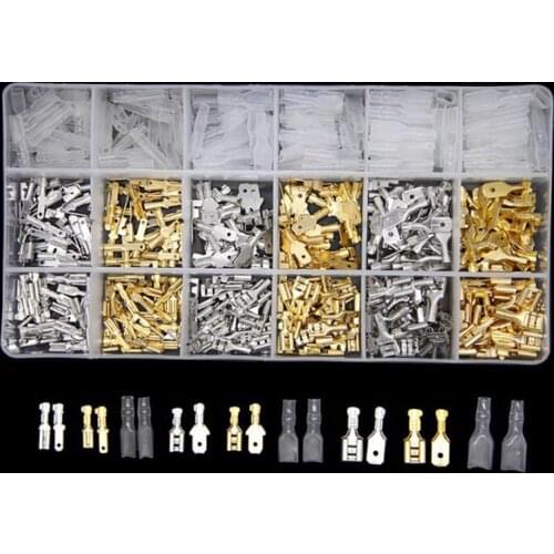 540Pcs Female Male Electrical Spade Wire Butt Connectors Lugs Battery Starter Cable Splice Crimp Terminals Kit Assortment