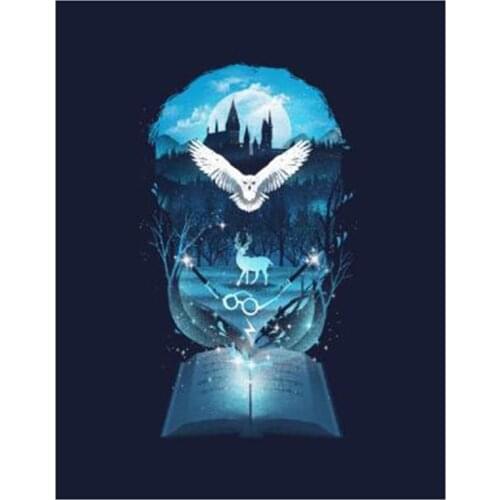 DIY Full Round/Square Diamond Painting Abstract Deer & Eagle & Book 3D Embroidery Cross Stitch Rhinestone Mosaic Home Decor Y84