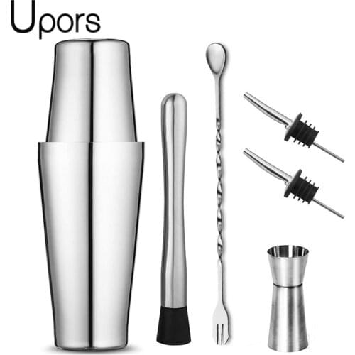 UPORS Professional Boston Shaker Stainless Steel Bartender Wine Cup Martini Cocktail Mixer Cocktail Shaker Bar Set
