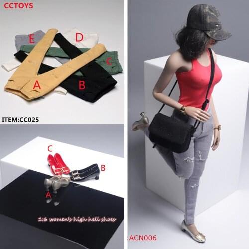 CCTOYS CC025 1/6 SexyFemale Soldier Casual Ripped Jeans Slim Skinny Trousers Pants Model for 12 Inches Action Figure Body