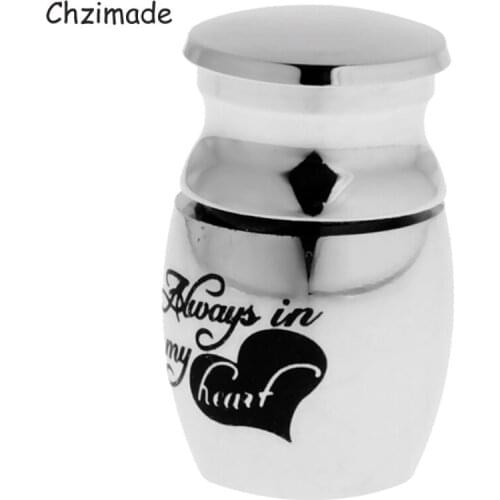 Chzimade Always In My Heart Stainless Steel Urns Pets Dog Cremation Ashes Urn Keepsake Container Columbarium Pets Memorials