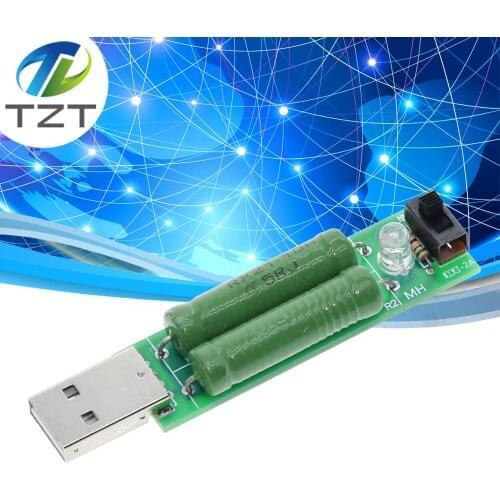 USB Port Mini Discharge Load Resistor Digital Current Voltage Meter Tester 2A/1A With Switch 1A Green Led / 2A Red Led