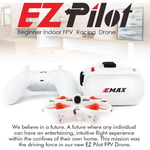 EMAX EZ Pilot Drone for Beginner Indoor Flying FPV Racing Drone with 600TVL Camera Gyroscope Auto-leveling Smart Height Assist