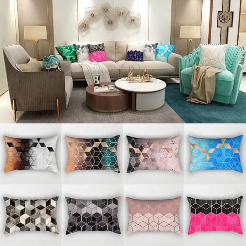 Geometric Cushion Cover Nordic Velvet Pillow Cover for Home Decor Sofa Decorative Kussenhoes 45*45 Pillow Case for Living Room