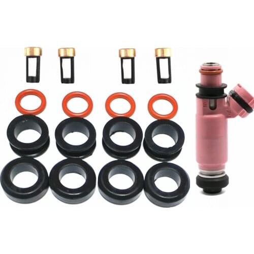 4sets Fuel Injector Seal O-Ring Kit Seals Filters for Subaru WRX STI Forester 195500-3910 16611-AA510 (AY-RK106)